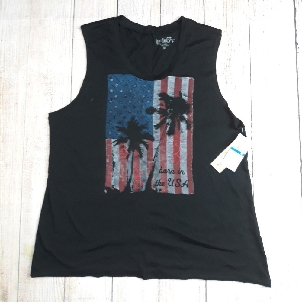 TRUE Vintage‎  Slvess Scoop Top NWT - Picture 2 of 6